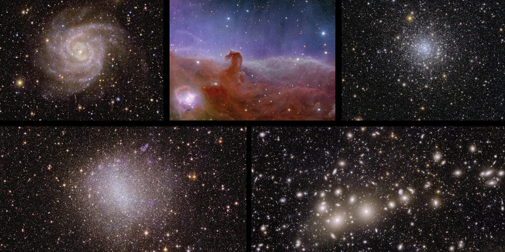 La misión Euclid de la ESA (Agencia Espacial Europea), que investigará los misterios de la materia y energía oscuras, publicó ayer martes 7 de noviembre sus primeras cinco imágenes científicas.