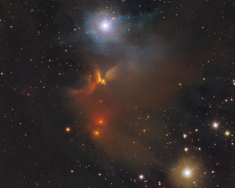 Guarderías estelares: IRAS 11051-7706 en Camaleón, a 1.200 años luz. Imagen en infrarrojo.