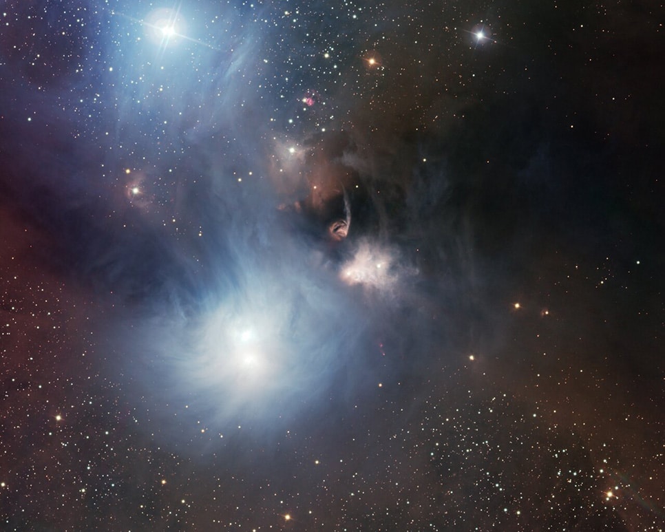 Guarderías estelares: Coronet en Corona Australis, a 400 años luz. Imagen en luz visible.