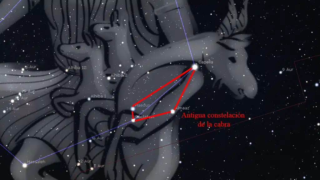 Constelaciones de invierno: Antigua constelación de "La Cabra", en Auriga.