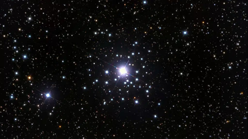 Imagen de NGC 2362, cúmulo abierto, en Can Mayor.