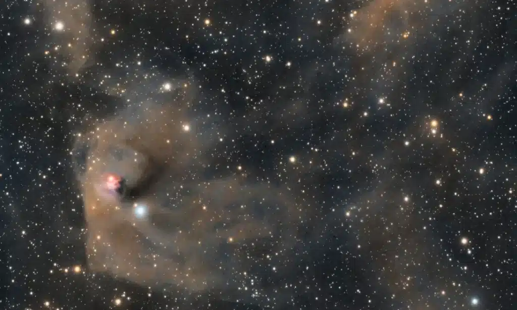 Imagen de la Nebulosa variable de Hind, en Tauro.