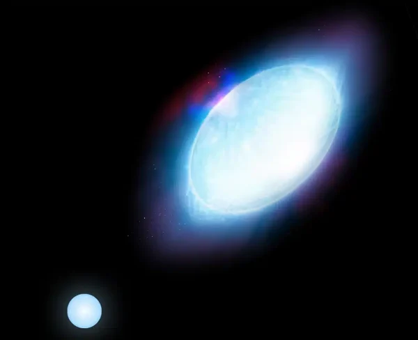 Concepción artística de Achernar, el componente primario del sistema binario Alpha Eridani.