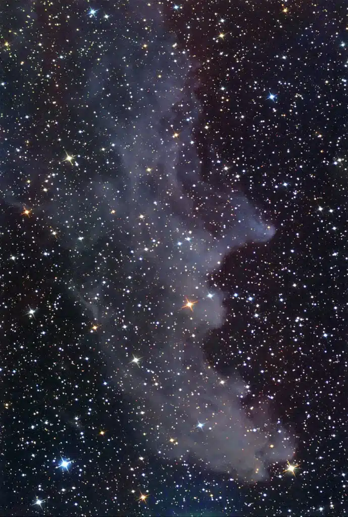 Imagen de IC 2118 (NGC 1909), nebulosa "Cabeza de Bruja", en Eridanus.