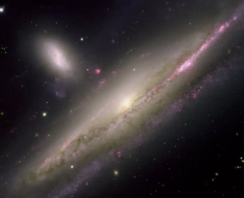 Imagen de NGC 1531 y NGC 1532, galaxias en interacción en Eridanus.