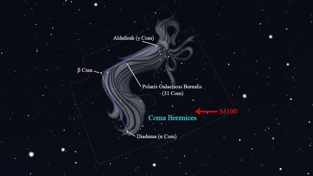 Constelación de Coma Berenices: M100.