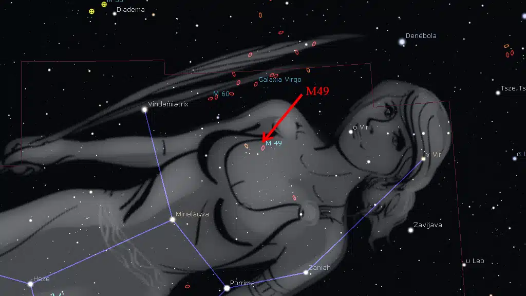Constelación de Virgo: M49.