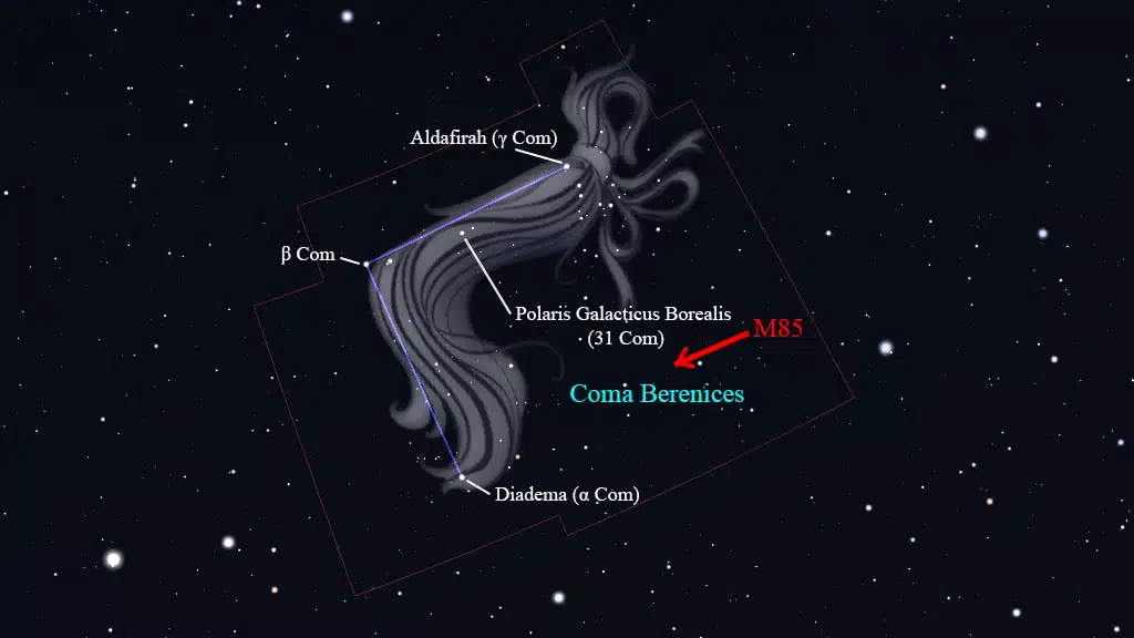 Constelación de Coma Berenices: M85.