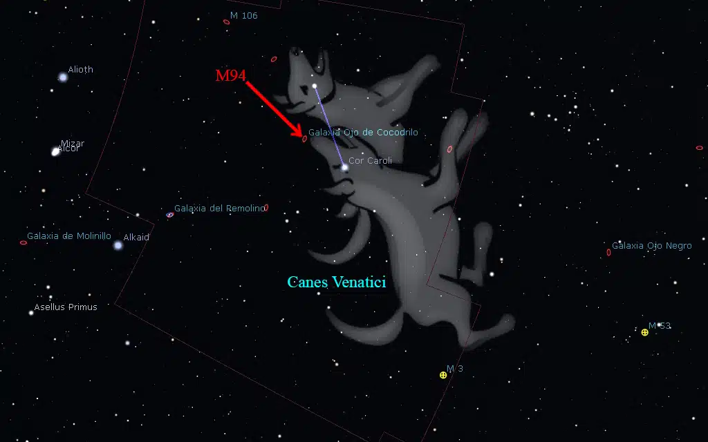 Constelación de Canes Venatici: M94.