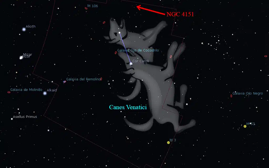 Constelación de Canes Venatici: NGC 4151.