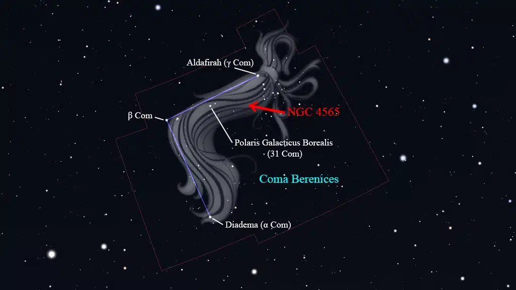 Constelación de Coma Berenices: NGC 4565.