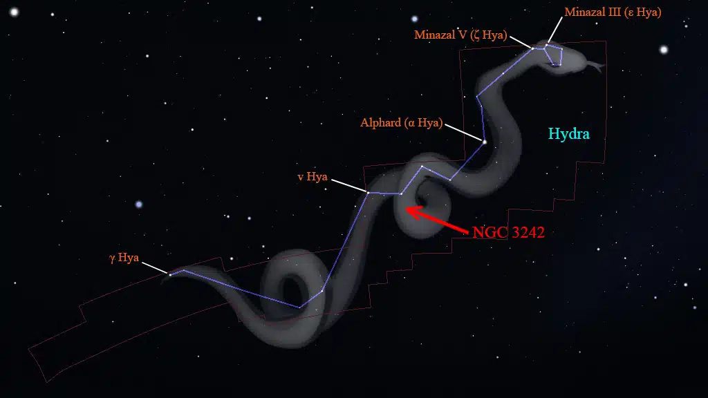 Constelación de Hydra: NGC 3242.