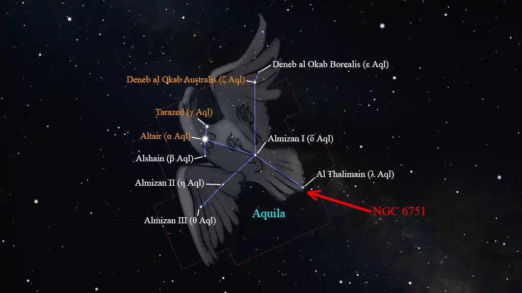 Constelación de Aquila (el Águila): NGC 6751.
