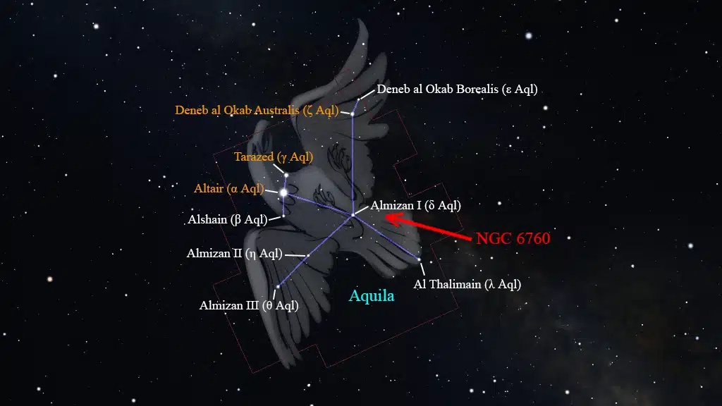 Constelación de Aquila (el Águila): NGC 6760.