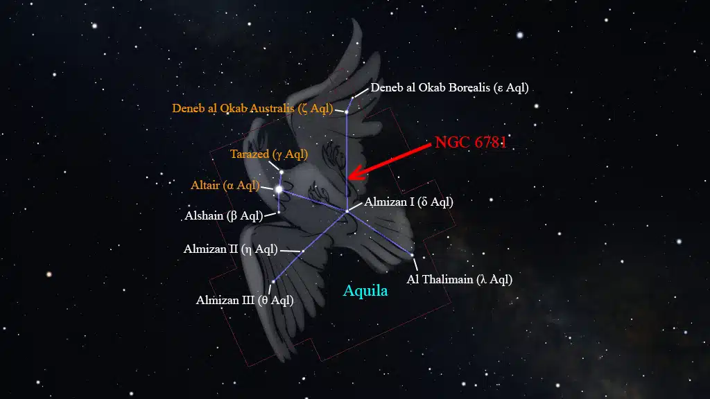 Constelación de Aquila (el Águila): NGC 6781.