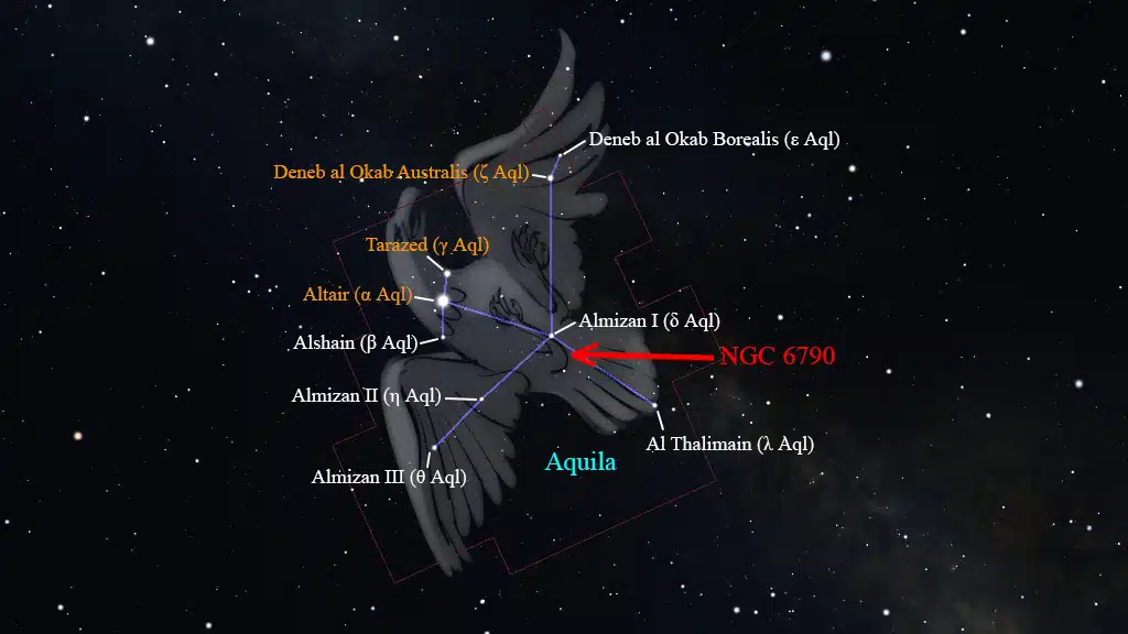 Constelación de Aquila (el Águila): NGC 6790.