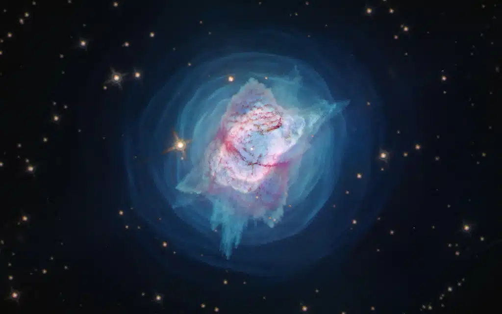 NGC 7027, nebulosa planetaria "Escarabajo Joya". Imagen de detalle.
