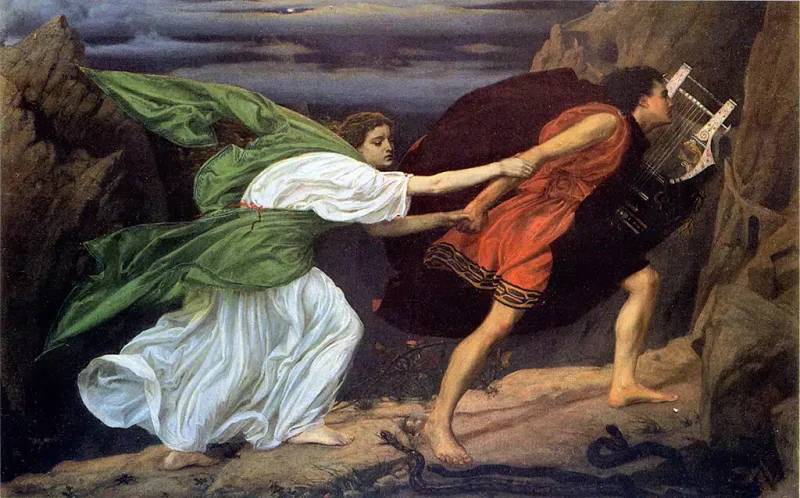 Orfeo rescata a Euridice del Inframundo.