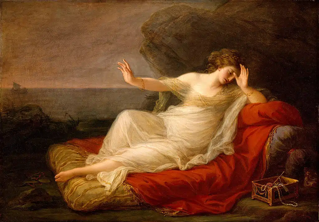 Ariadna, abandonada por Teseo.
