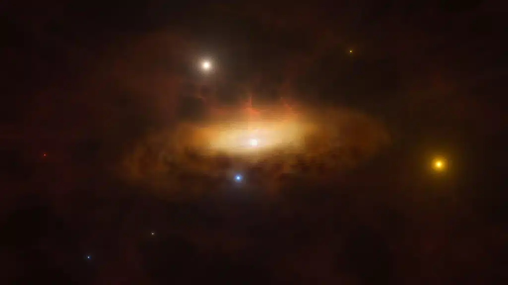 Los astrónomos han podido observar en directo, y por primera vez, el despertar del agujero negro masivo de la galaxia SDSS1335+0728.