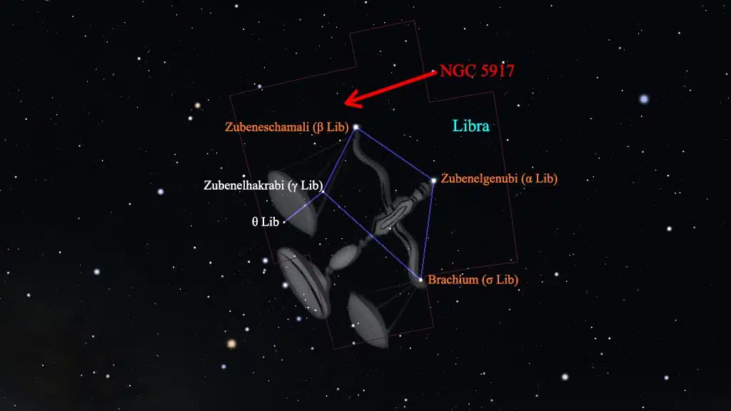 Constelación de Libra: NGC 5917.