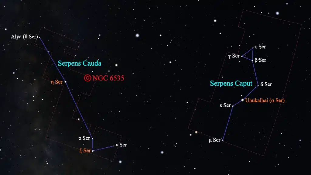 Constelación de Serpens (la Serpiente): NGC 6535, cúmulo globular.