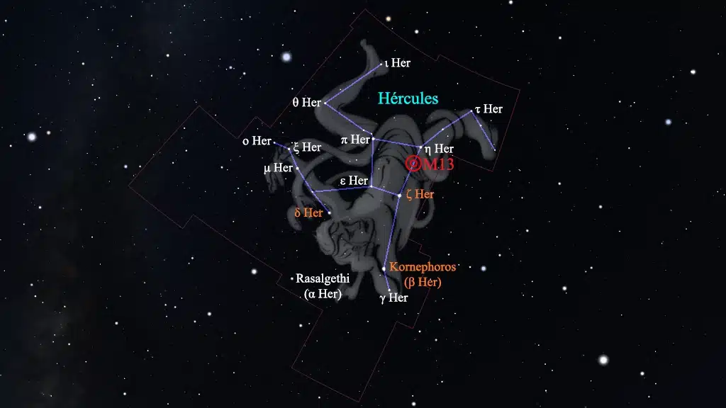 Constelación de Hércules: M13.