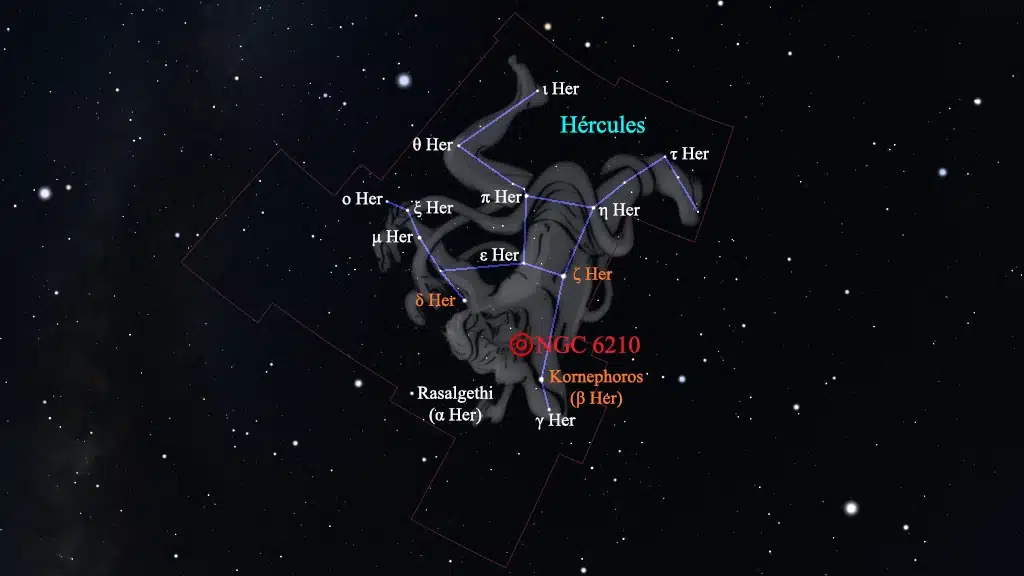 Constelación de Hércules: NGC 6210.