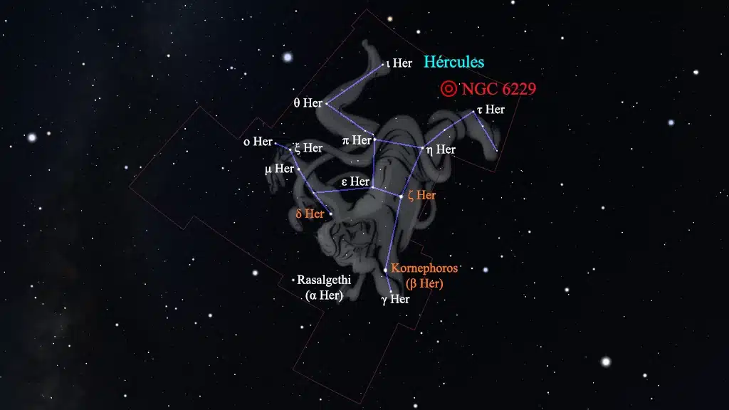 Constelación de Hércules: NGC 6229.