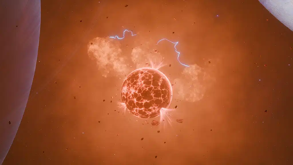 Una nueva investigación, liderada por la NASA, sugiere que un exoplaneta volcánico podría estar produciendo la nube de sodio observada alrededor del exoplaneta WASP-49 b.