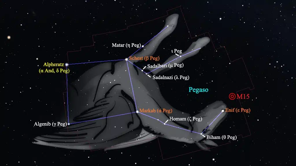 Constelación de Pegaso (Pegasus): M15.