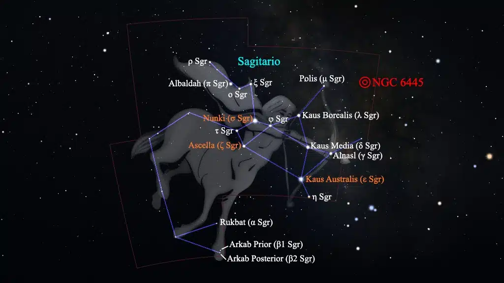 Constelación de Sagitario (Sagittarius): Nebulosa "Pequeña Gema" o "Caja" (NGC 6445).