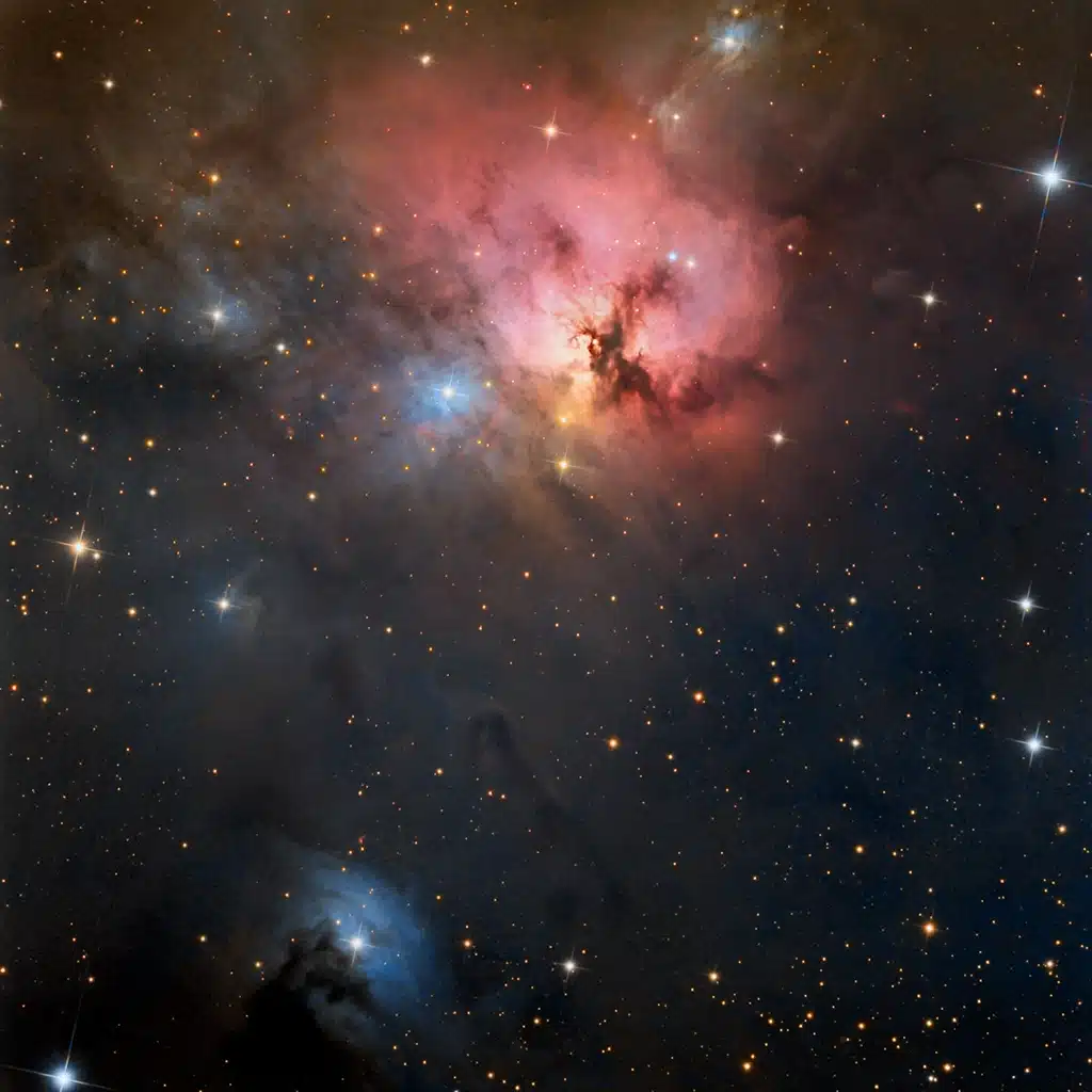 NGC 1579, nebulosa "Trífida del Norte". Crédito: Mt. Lemmon Skycenter.