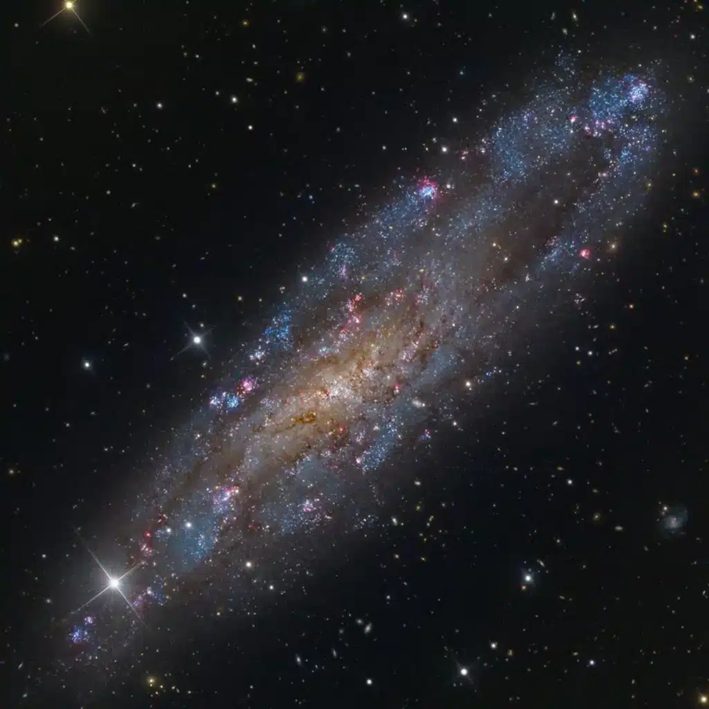 Galaxia "de la Aguja" (NGC 247) (Caldwell 62). Crédito: Hanson Astronomy.