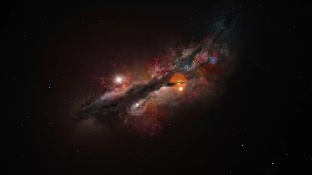 ALMA detecta oxígeno en la galaxia más distante conocida.