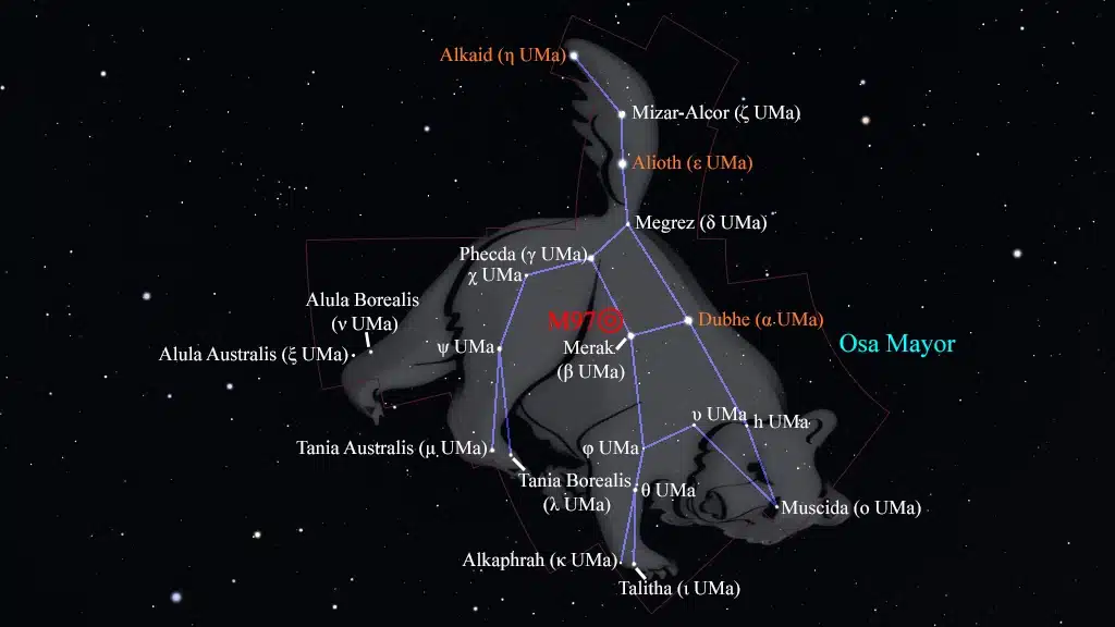 Constelación de la Osa Mayor (Ursa Major): Nebulosa "del Búho" (M97) (NGC 3587).
