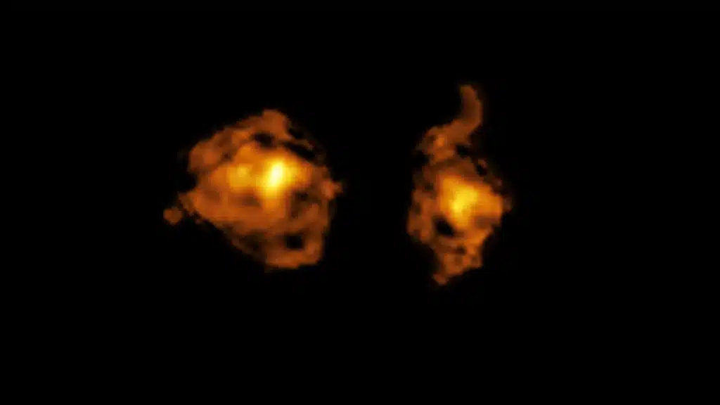 Astrónomos presencian una colisión galáctica devastadora.