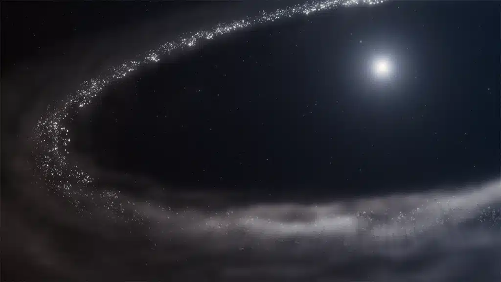 Webb hielo de agua en el disco protoplanetario de otra estrella