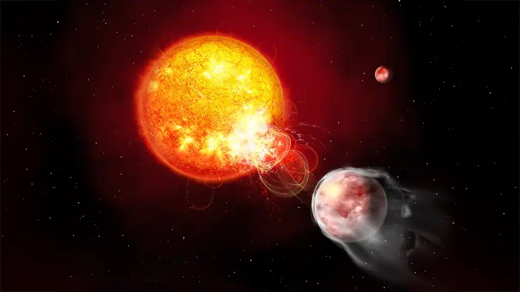 El exoplaneta HIP 67522 b provoca llamaradas en su estrella.