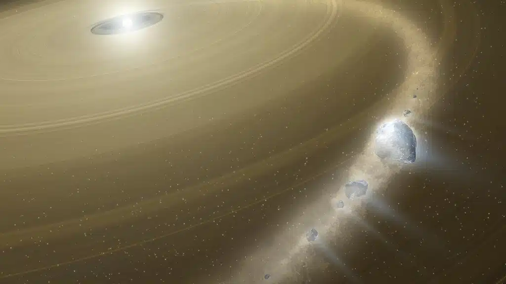 Hubble detecta una enana blanca devorando un exo-Plutón.