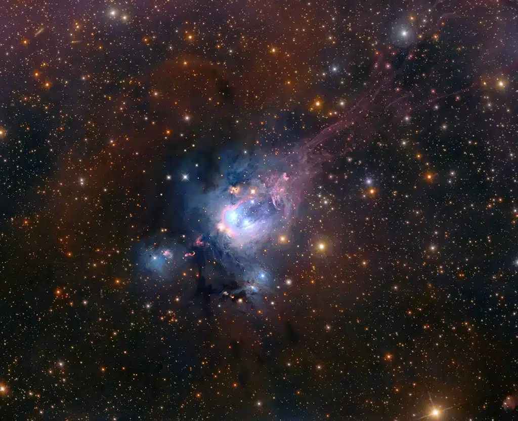 NGC 7129, nebulosa "Capullo de Rosa". Crédito: Robert Gendler, Roberto Colombari, Eric Recurt, Adam Block.