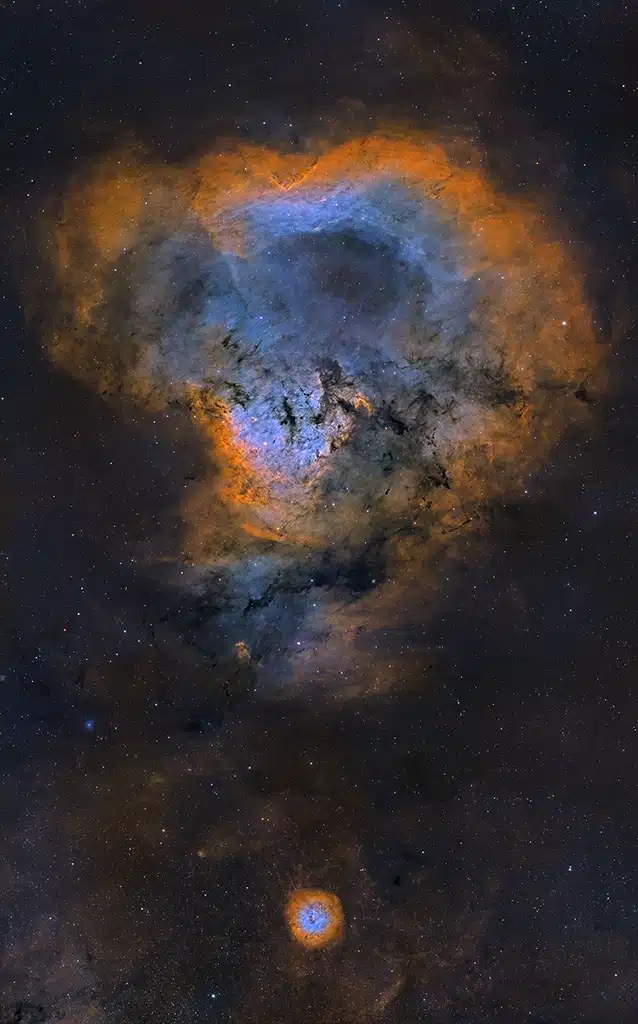 NGC 7822, nebulosa "Signo de Interrogación". Crédito: Yizhou Zhang.