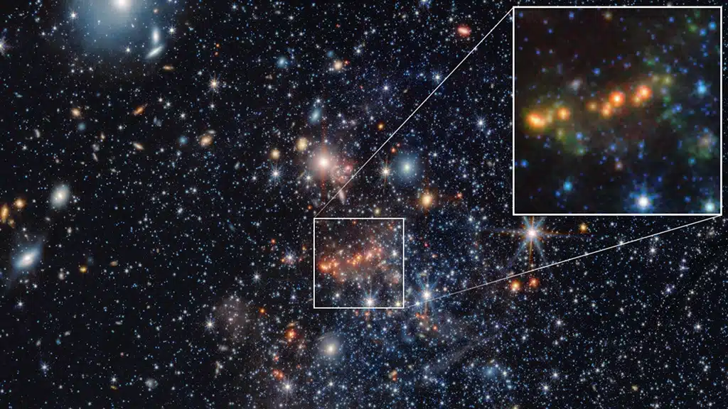 Webb descubre polvo cósmico en una galaxia primitiva.