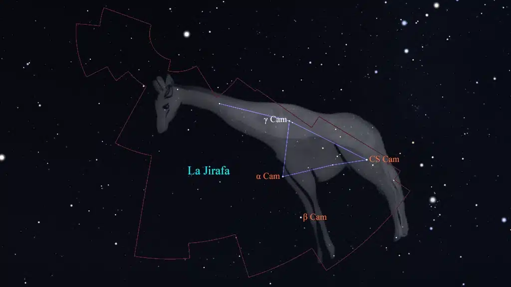 Constelación de La Jirafa (Camelopardalis): Estrellas principales.