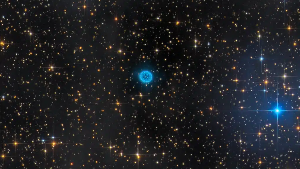 NGC 1501, nebulosa planetaria "Ostra" u "Ojo de Camello". Crédito: Hanson Astrophotography.