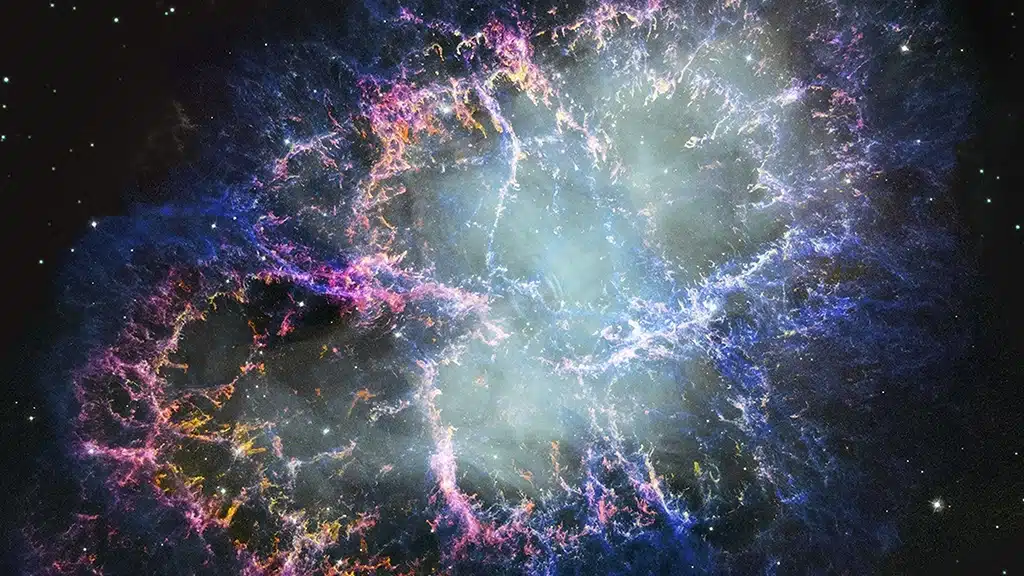 Hubble registra 25 años de expansión de la Nebulosa del Cangrejo.